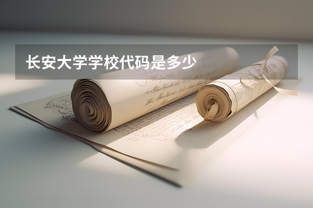 长安大学学校代码是多少