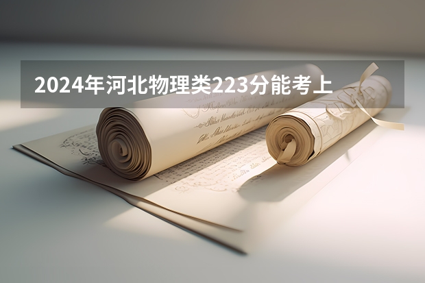 2024年河北物理类223分能考上什么大学？